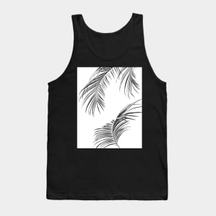 Palm print, Minimal plant print Tank Top
